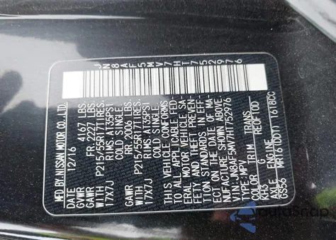 2017 Nissan Juke Sv из США, поврежденный, VIN JN8AF5MV7HT752976